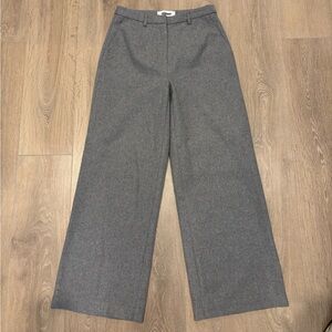 Gray Wool-Blend Trousers